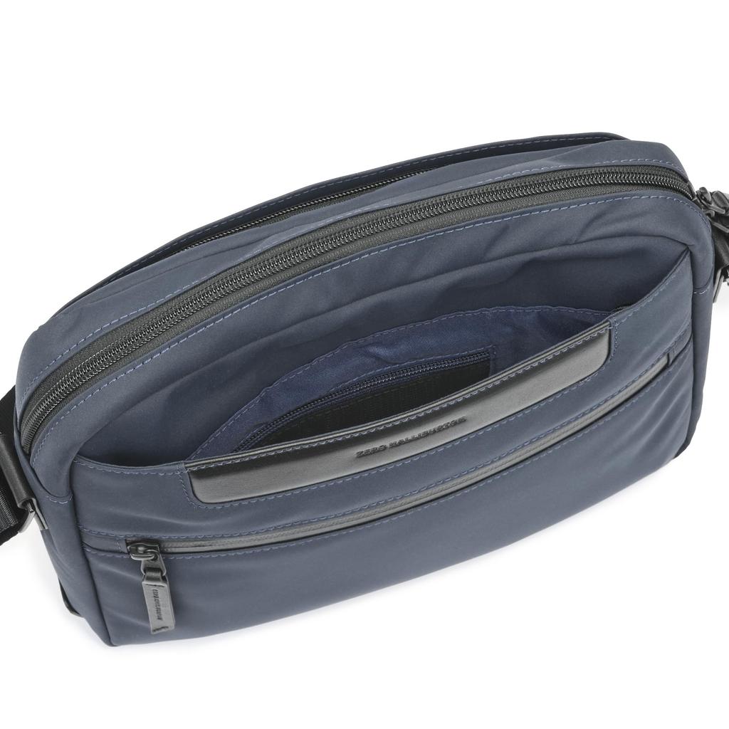 Zero Halliburton Cipher Quiet Shoulder Bag, Fits 10.1-inch Tablets, 5L Capacity, 450g, No. 81531, Men's, Navy