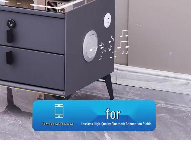 Modern Luxury Smart Bedside Table with Wireless Charging & Multifunctional Storage