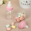 4pcs Cute Plastic Candy Bottle Transparent Mini Feeding Bottle  Christening Gift