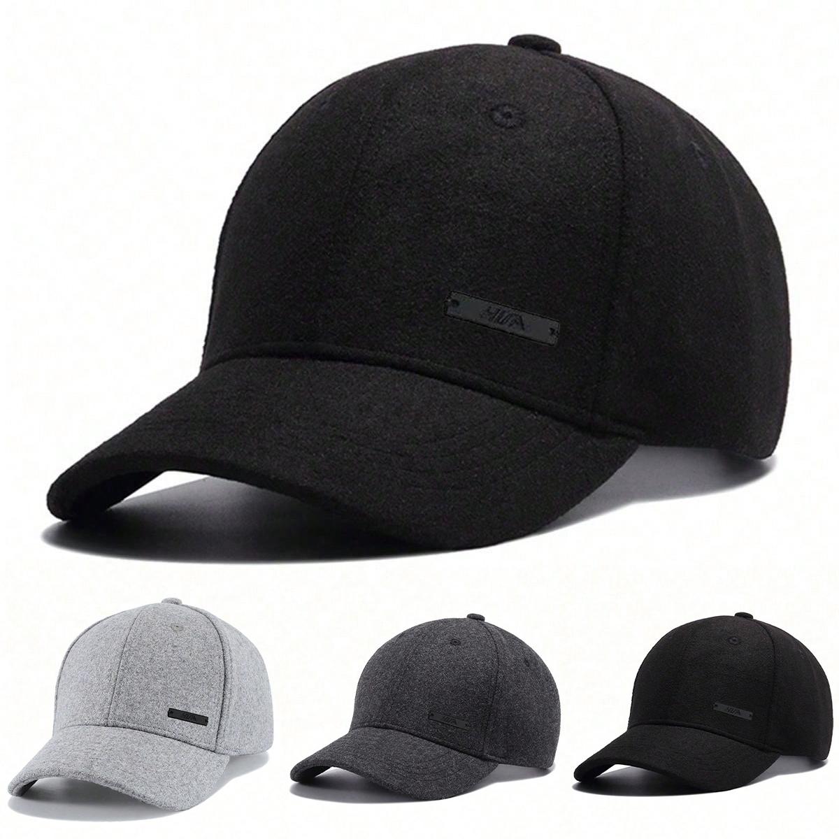 Freedom Outdoors Women's Black Unisex Hua Letter Label Baseball Caps Spring Autumn Outdoor Adjustable Casual Hats Sunscreen Hat Sports Cap
