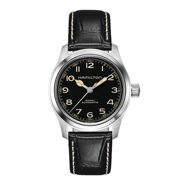 Hamilton Official Wristwatch Khaki Field Murph Auto Automatic Self-winding 38.00MM Leather Belt Black Mens Male Genuine Product Brand Watch Business