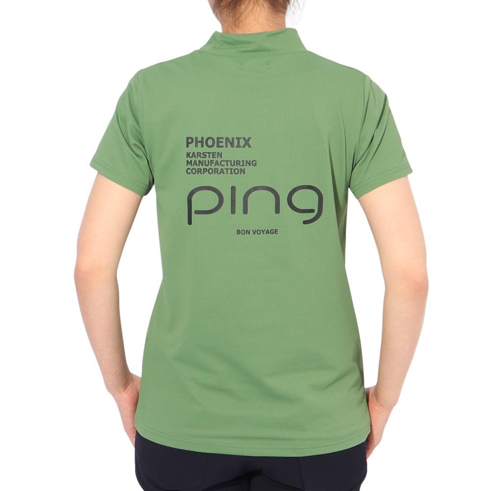 [Pin Apparel] Women's Short-sleeved High-neck Shirt (one-point Logo)  Golf Innerwear  622-5167202 180Khaki LL
