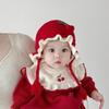 Cozy Cherry Princess Knitted Baby Hat with Ear Protection - Perfect for Autumn and Winter