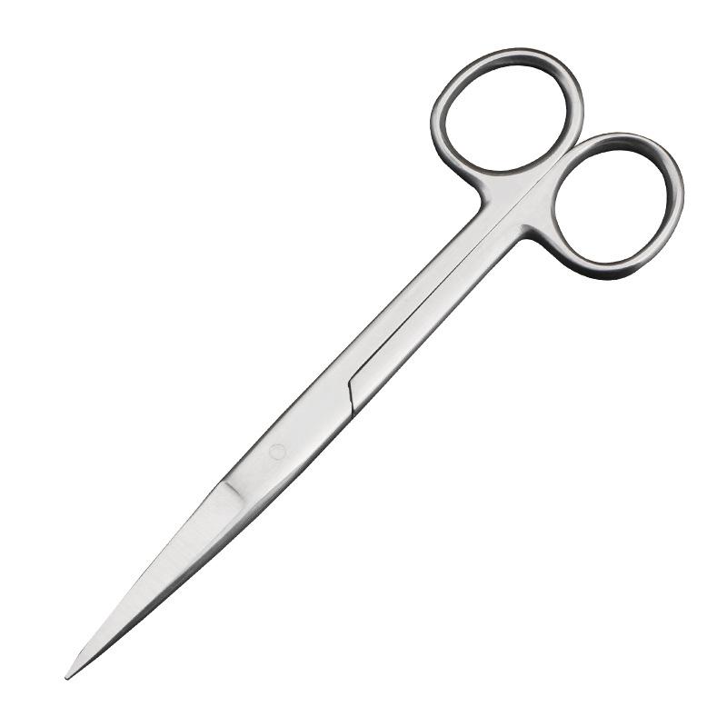 Stainless Steel Ophthalmic Surgical Scissors - Straight/Bent Tip, Sharp for Suture Removal