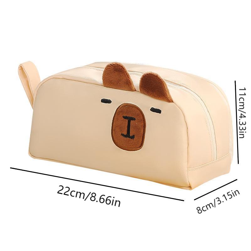 Siamese Cat Black Cat Plush Ears Cat Stationery Bag, Large Capacity High Beauty Design Cute Cartoon Pen Bag,simple Storage Bag