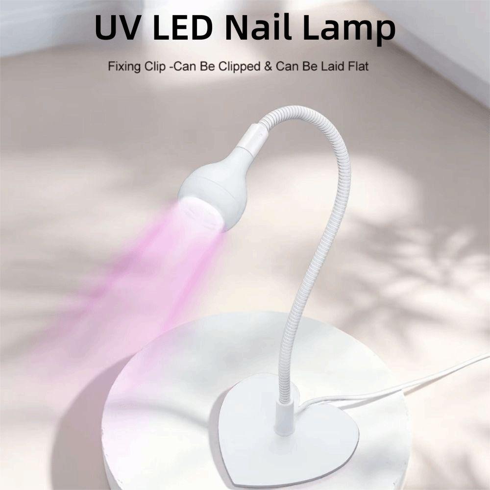 USB Plug In Desktop Nail Light 360 Degree Adjustable Nail Drying Lamp UV LED Nail Lamp Home Use