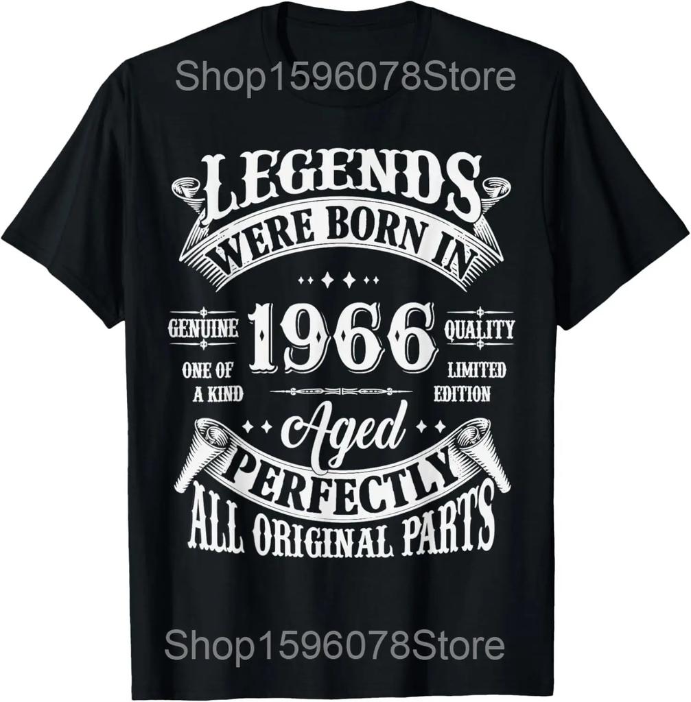 Begränsad upplaga 1966 59-års födelsedagspresent 59 år gammal vintage t-shirts ren bomull t-shirt kortärmad unisex lös klädsel