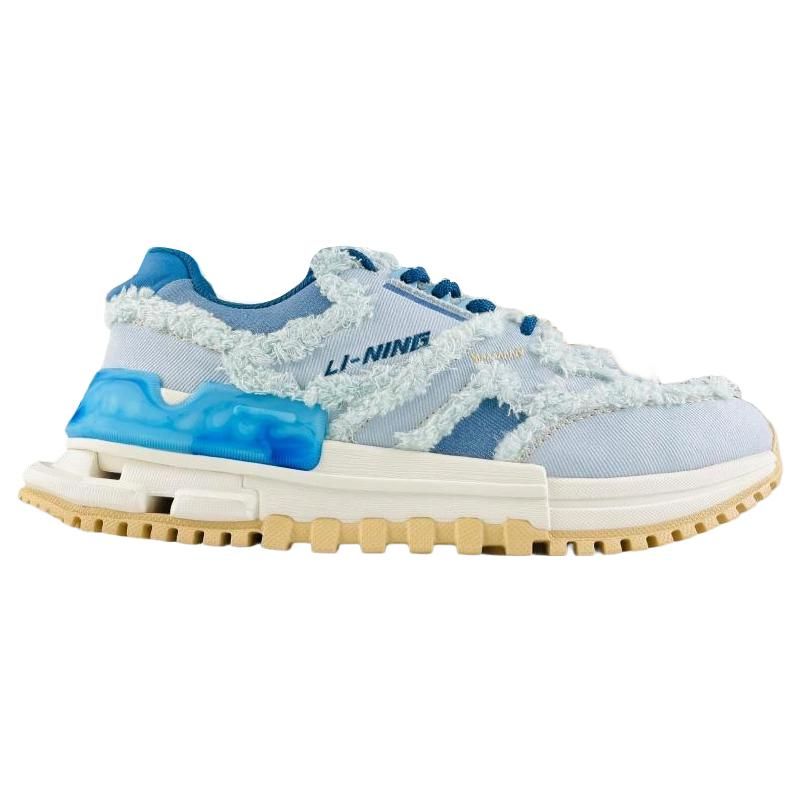 Li Ning Comfortable Casual Breathable Low-Top Running Shoes Women Sneakers Light-Blue AZGS078-2