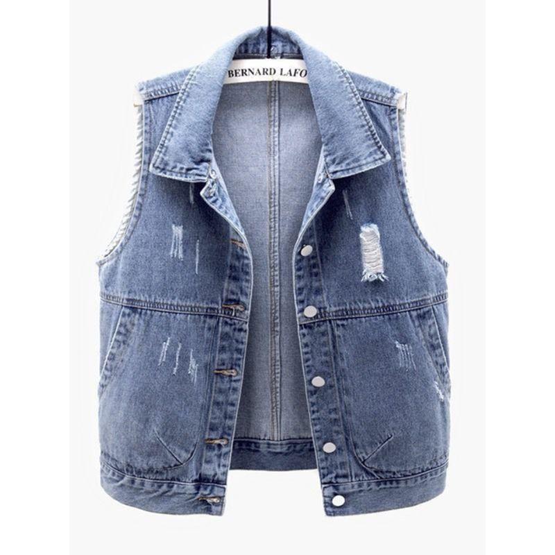 

Women s Casual Solid Color Versatile Vest Casual Pure Color Versatile Vest Female Unhooded blue M