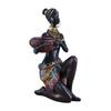 African Sculpture Desktop Ornament Tea Light Candle Holder Collectible Decorative Figurine for Bookshelf Housewarming Gift