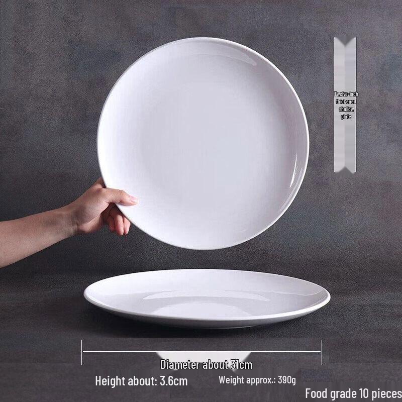 Zuozhi A5 Melamine Shallow Round Dinner Plates
