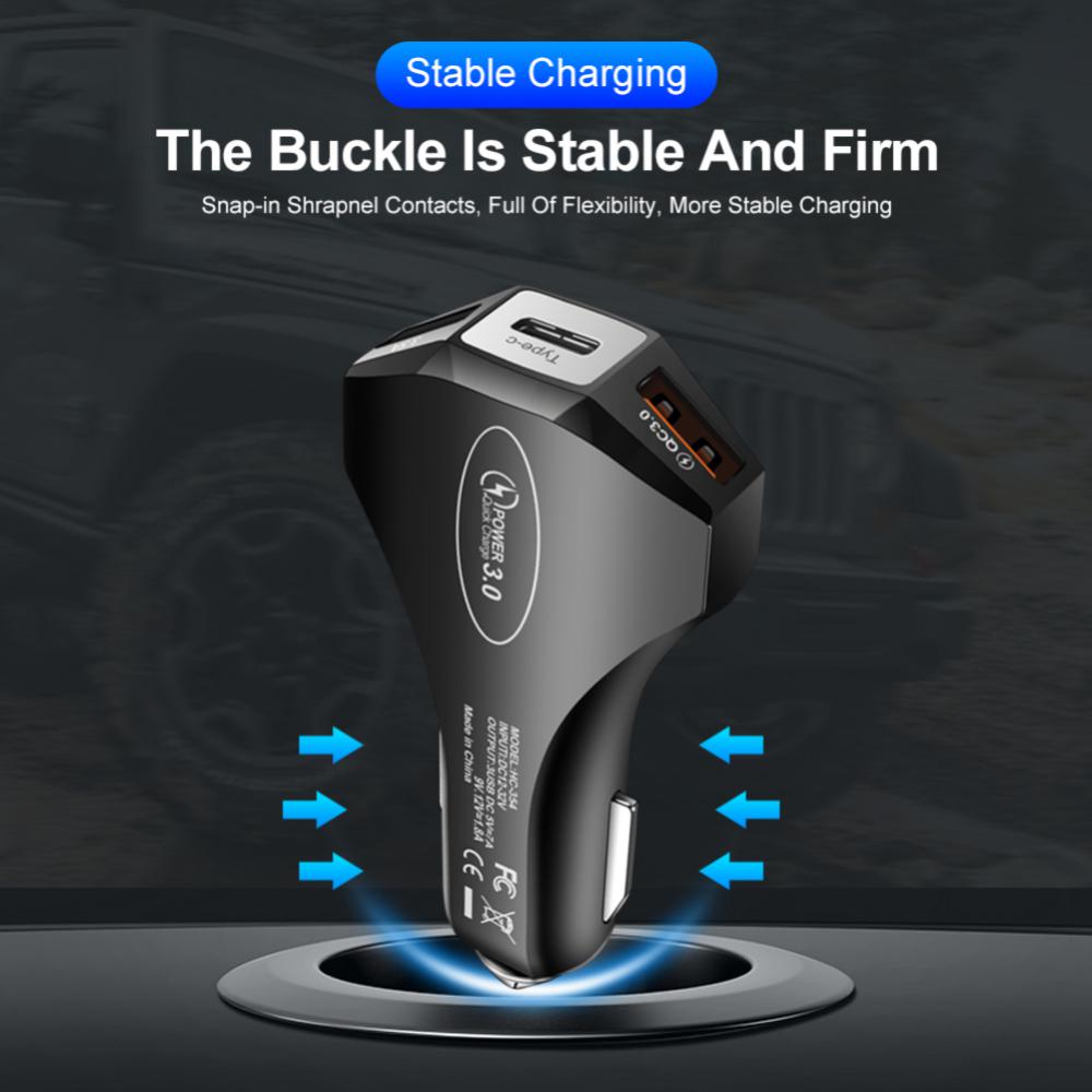 7a Auto Ladegerät Qc 3,0 USB Typ-c Schnelle Lade Auto Ladegerät Handy Buchse Adapter Steckdose Handy ladegerät Für Auto