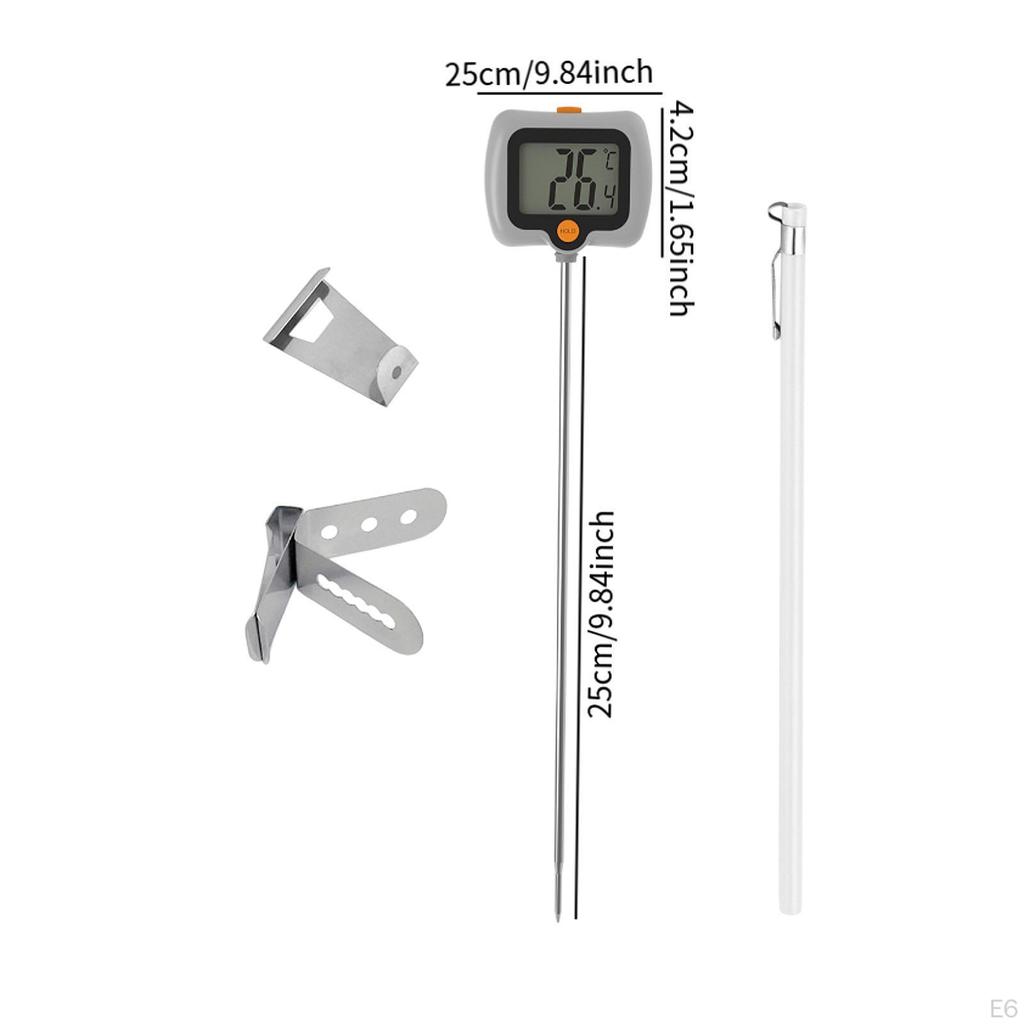 Digital Meat Insert Thermometer Cooking Food Multifunction Long Probe for Candy Beef