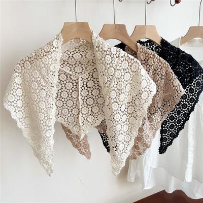 Fake Collar Lace Shawl White Hip Scarf Retro Lace Triangle Scarf Female