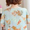 Elegant Long Dresses for Women Plus Size Loose Short Sleeve Vintage Dress Summer Middle-aged Women's Clothing