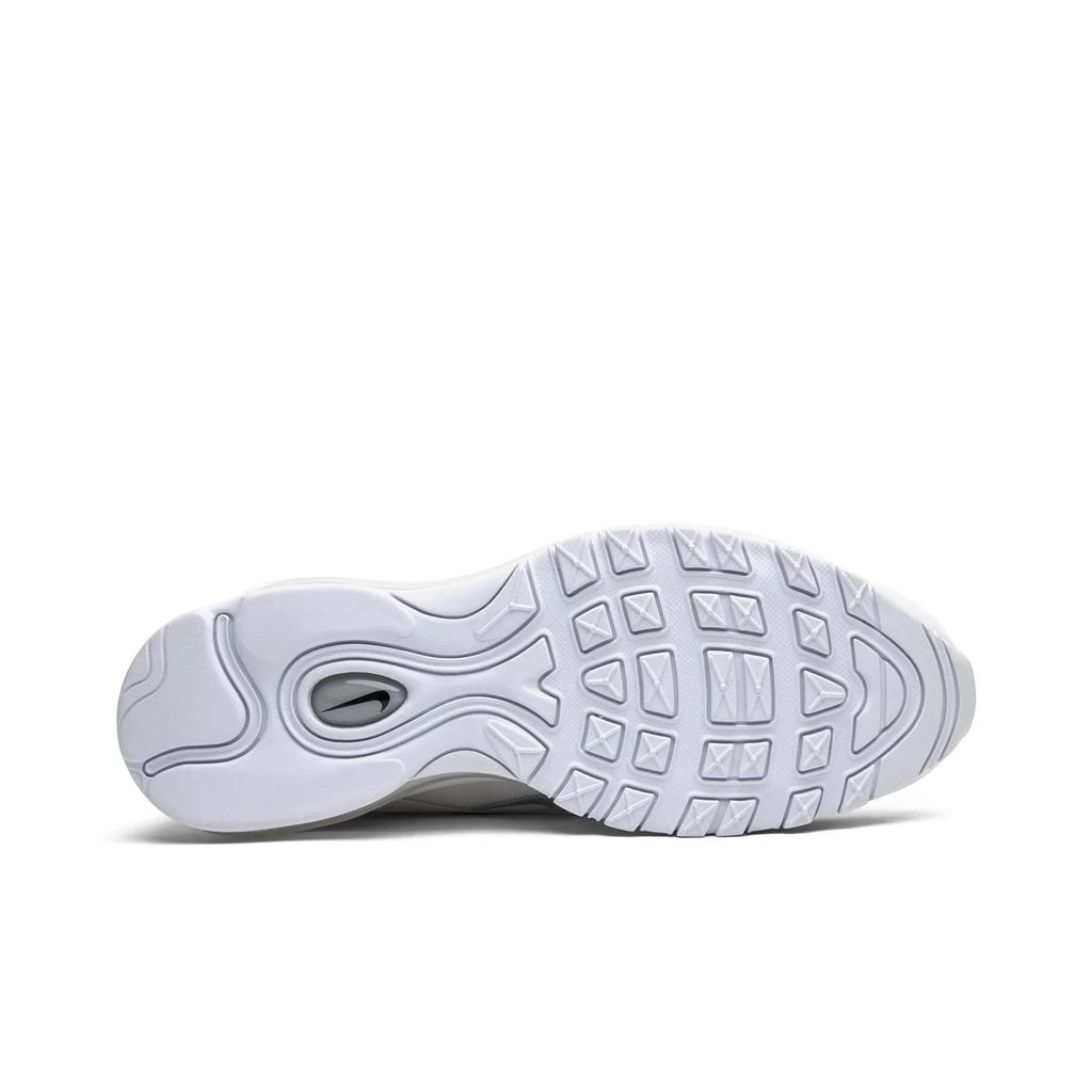 Nike Air Max 97 'Triple White' (Unisex) Weiße / Wolf Grey-Schwarz Laufschuhe 921826 101