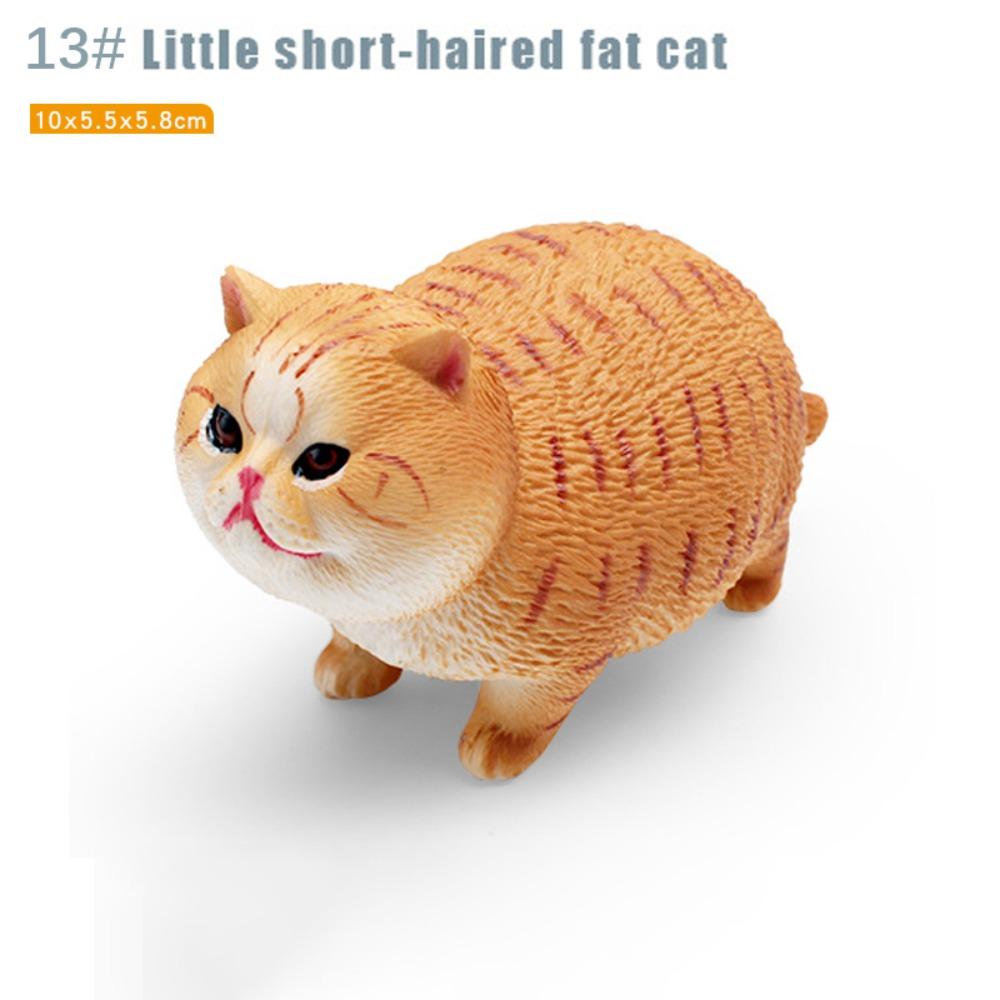 PVC Simulation Cat Model Devon Curly Cat Lifelike Cat Action Figures Sleepy Stretching Cat Simulation Pet Desktop Ornament