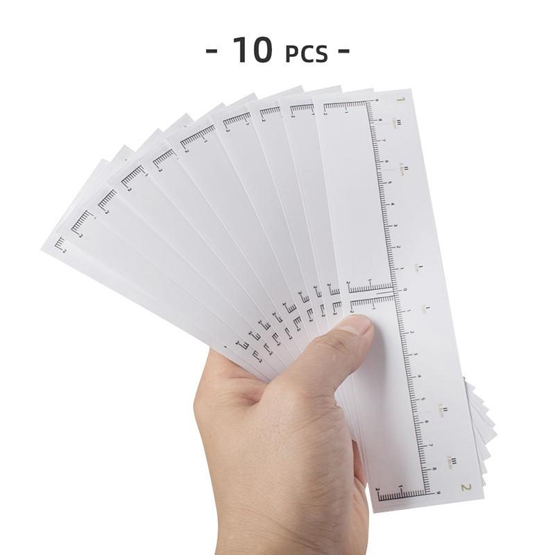 

10/20/50 шт. Одноразовая линейка для бровей Самоклеящаяся наклейка Микроблейдинг Тату Разметка Позиционирование Трафареты Профессиональный Инструмент для Макияжа