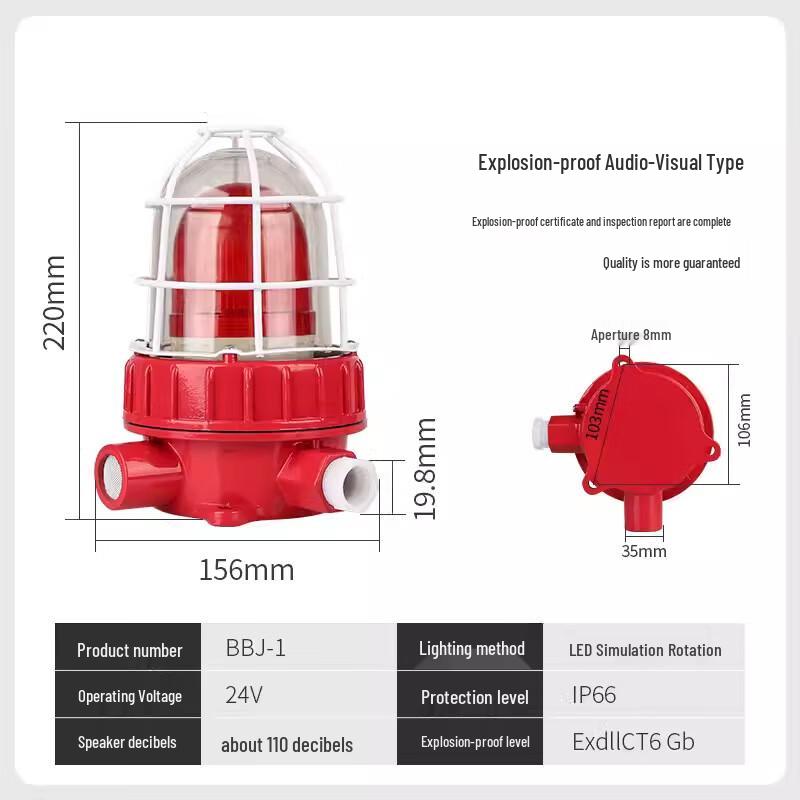 Qianyu BBJ-1 Explosion-Proof Fire Alarm Warning Light 24V