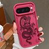 Unearthly Dragon Pattern TPU Matte Case For Google Pixel 9 Pro XL 8 Pro 8A Rose Snake Print Soft Lens Protection Shockproof Phone Cover