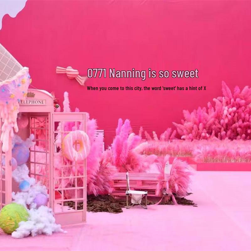 Růžové téma trávníku Svatební dekorace a Venkovní hřiště Umělý trávník