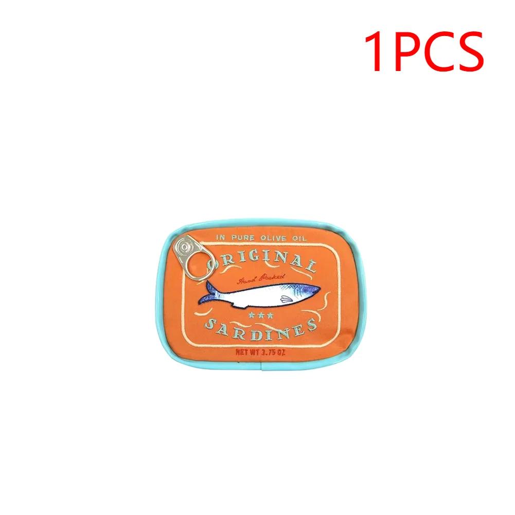 Canned Sardines Style Bath Travel Cosmetic Bag Cute Toiletry Bag Fashion Handbags Makeup Pouch Case Beauty Bag for Weekend Vacat