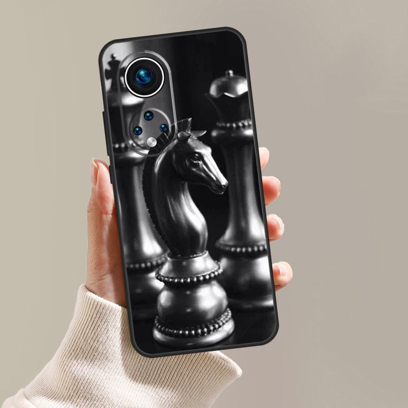 Chess Board Dark Horse Case For Honor Magic 5 6 7 8 Pro 200 400 Lite 50 70 90 Win RT X8c X8b X9a X9b X9c X9d Cover