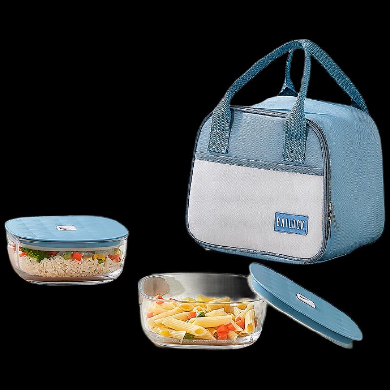 BAILOCK Large Glass Food Storage Set with Bag