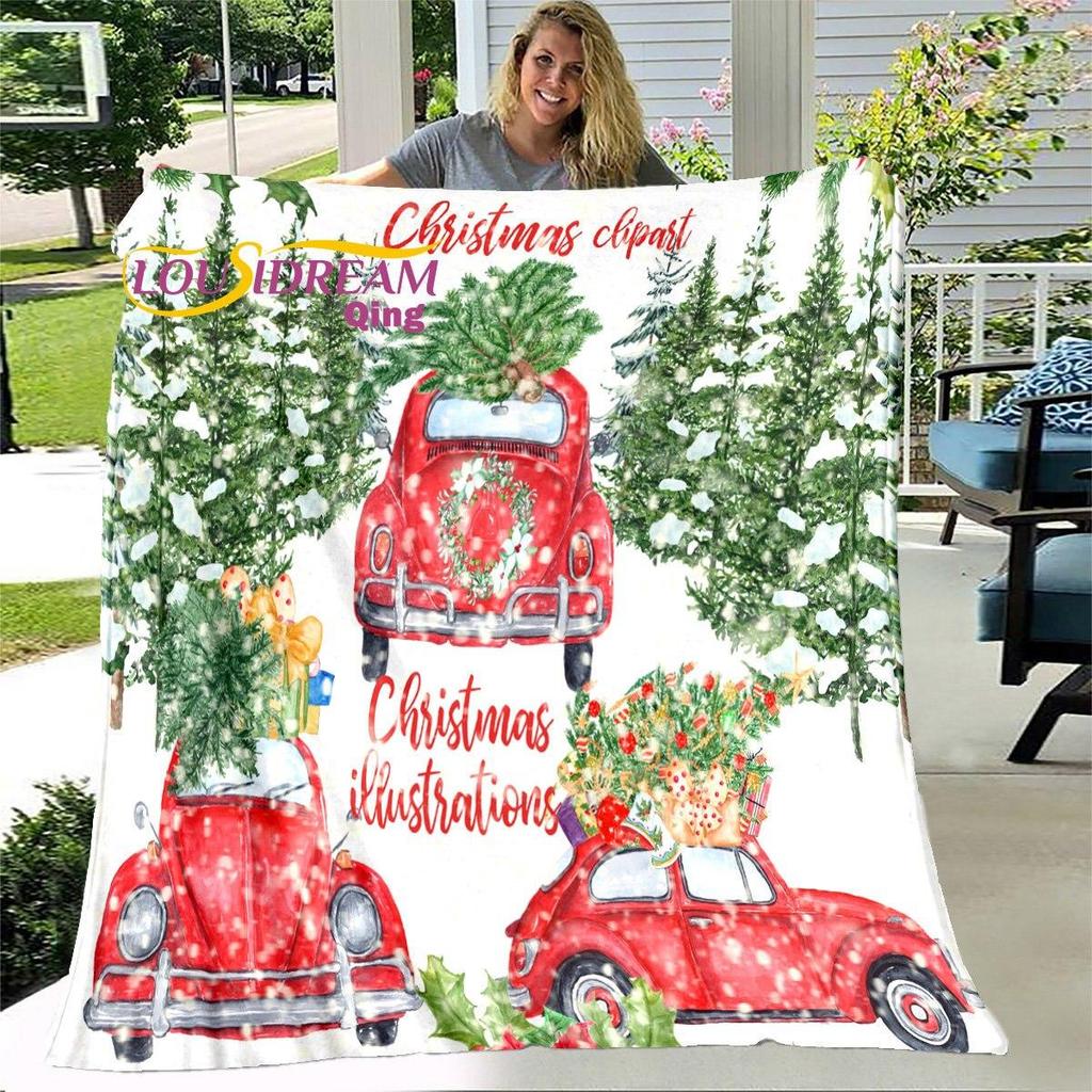 Blanket Throw Merry Christmas Soft Blanket Dust Cover Sofa Bed Blankets for Adults Home Decotation