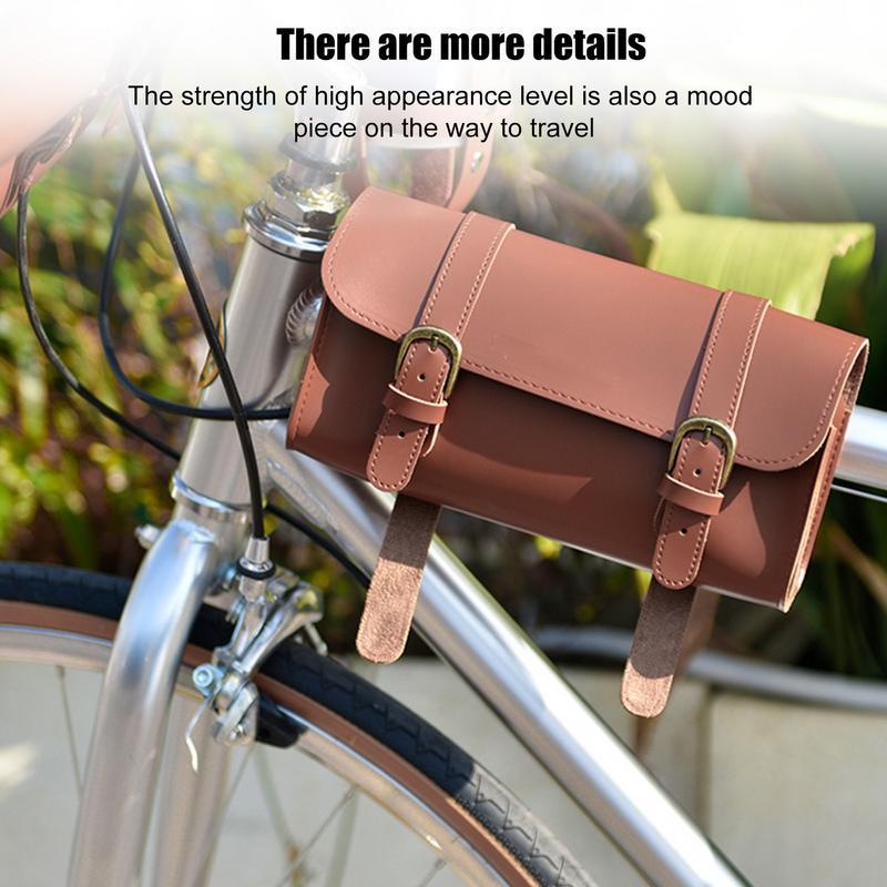 Motorcycle Tool Bag Vintage Handlebar Organizer Pouch For Motorcycle Motorcycle Fork Pouch For Water Bottle Driver's License