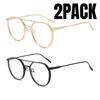 Luxury Brand 2PACK Sunglasses Women Small Vintage Eyewear Women/Men Round Glasses Women Designer Lentes  Hombre