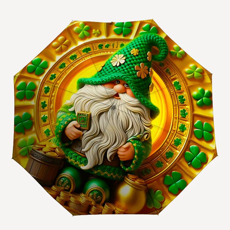 

1pc Leprechaun Coin Folding Umbrella, Durable, Suitable for Outdoor Activities or Rain, Suitable for Commuting yy251027098