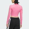Adidas Originals Adicolor Crop Long Sleeve Tee Women Tops Pink JE6045