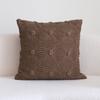 Boho Textured Lumbar Throw Pillow Cover Brown Floral Cushion Case Farmhouse Pillowcase for Couch Sofa Bed Living Room Decor
