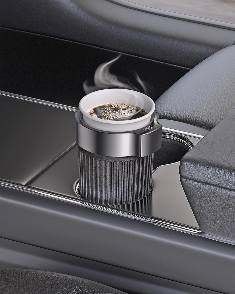 Xuenair Heated Thermos Tumbler Drink Car Insulated Cup Back Seat Headrest Truck Drink Compatible with 12V and 24V Cigarette Lighter Powered Holder,