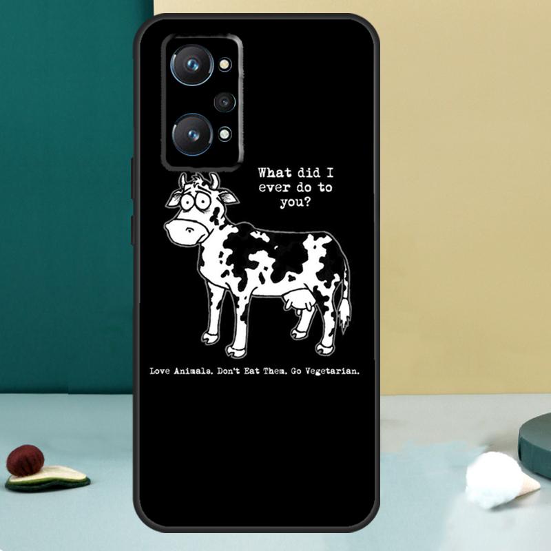 Vegan Vegetarian Quote For Realme 11 10 12 13 14 Pro Plus GT 7 6 5 Pro GT 6T C67 C61 C53 C51 C21Y C25S C75 C55 Case