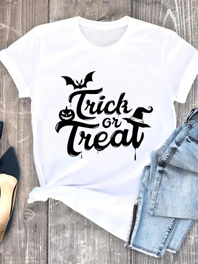 Witch Style Cute 90s Fall Autumn Style Halloween Thanksgiving Tees Ladies Clothing Clothes T Women Graphic Print Tshirts