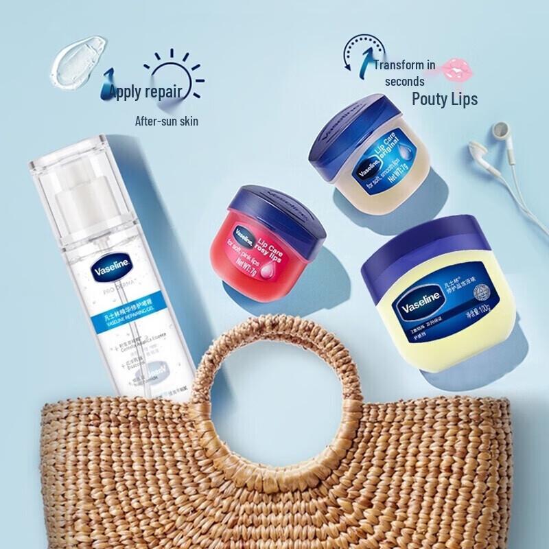 Vaseline Rosebud Balsam do ust Duo z pędzelkiem do ust