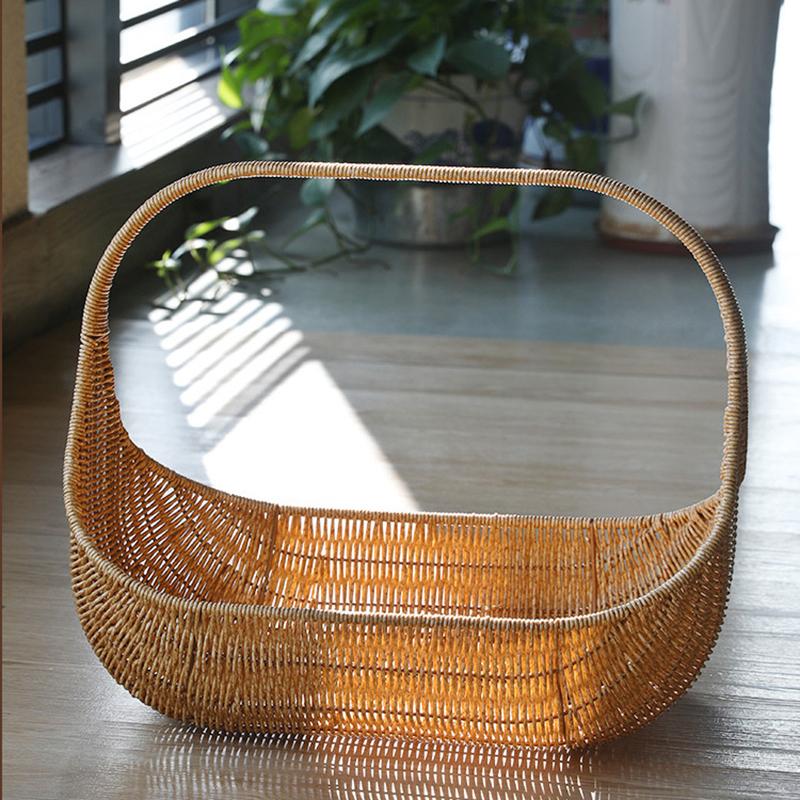 Creative Imitation Rattan Fruit Hand Basket Gift Basket Flower Basket Picnic Basket