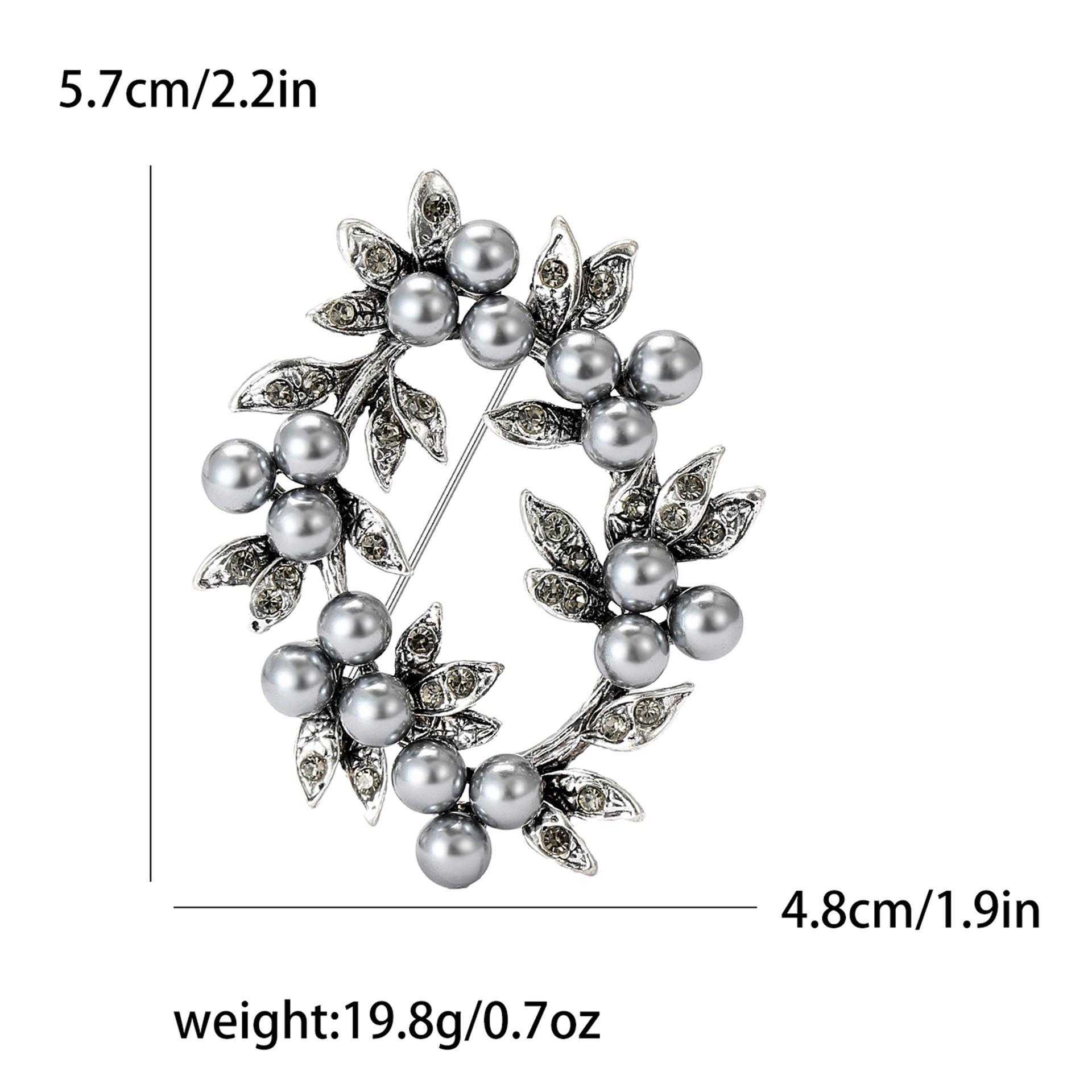 

Модная креативная брошь в виде венка из жемчуга и диких фруктов, винтажная булавка с растением, женская одежда, аксессуары, корсаж