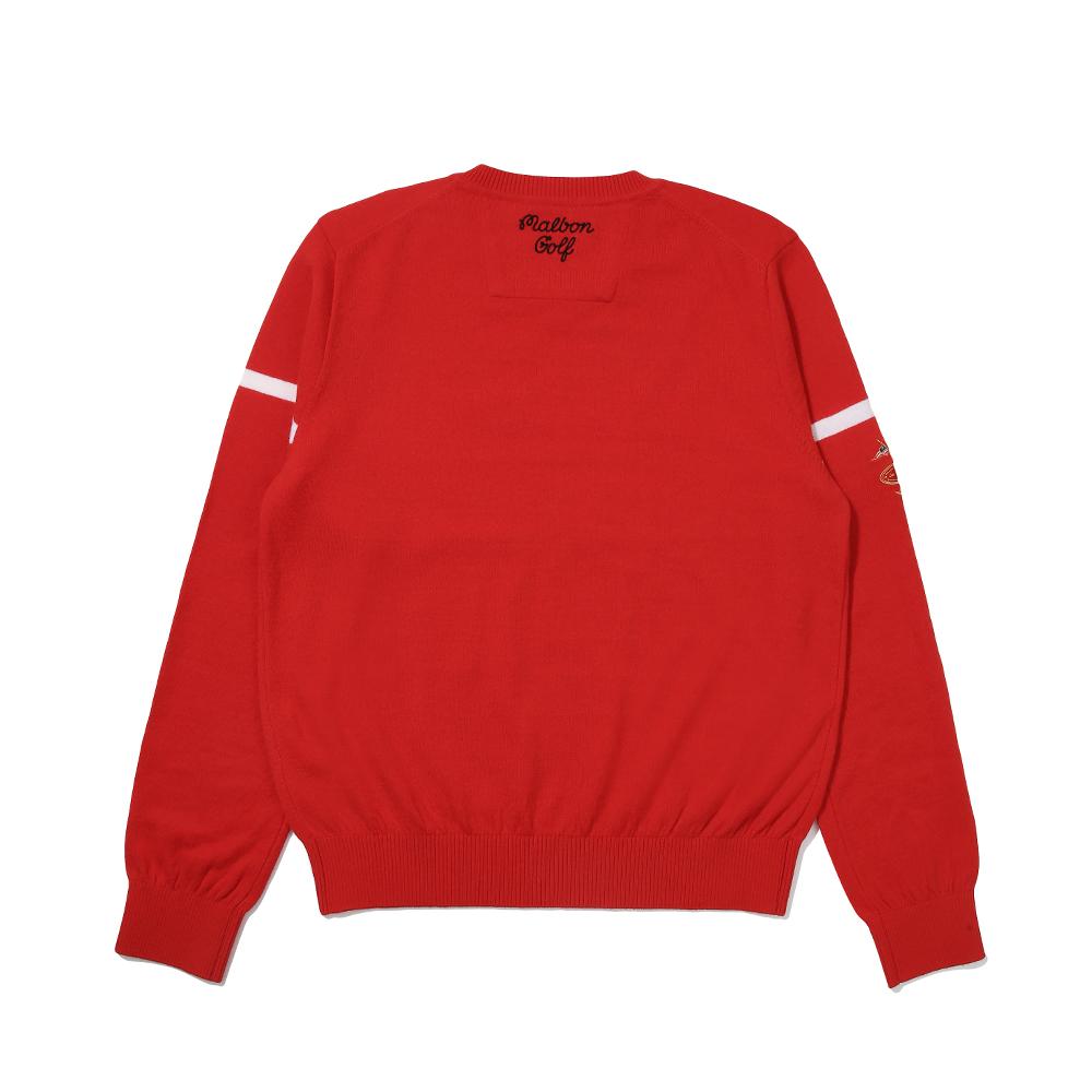 MALBON GOLF M Script Sweater Red (Woman)