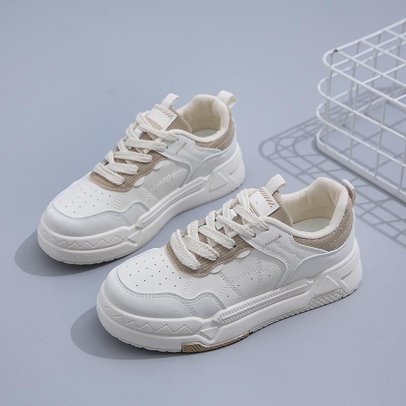 

мода Женские Корейский стиль Все-матч Повседневные Спортивные Обувь на толстой подошве Вулканизированная обувь Женские Повседневные Модные Кроссовки на платформе 40 бежевый