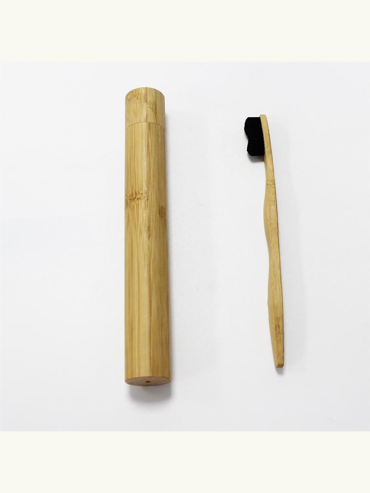 

2 в 1 19 см Дорожная Взрослая Женская Девушка Натуральная Экологически Чистая Бамбуковая Зубная Щетка Зубная Щетка Тубус Держатель Коробка Чехол С Зубной Щеткой