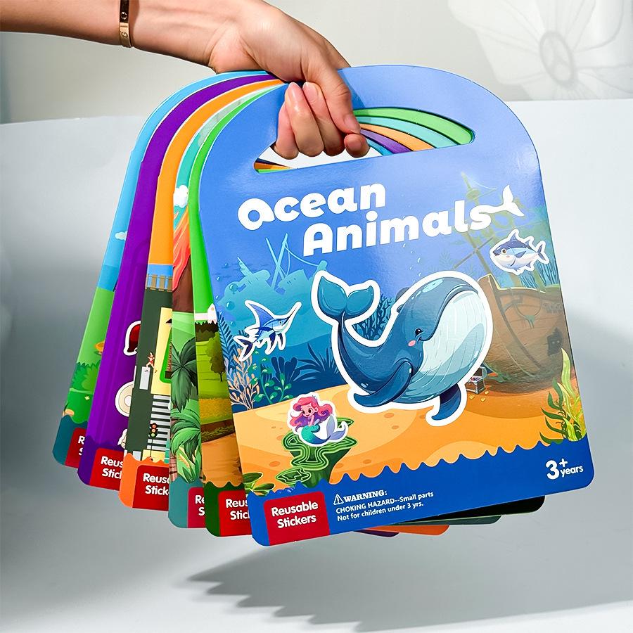 Children's Reusable Silicone Sticker Book: DIY Educational Toy with Jelly Stickers