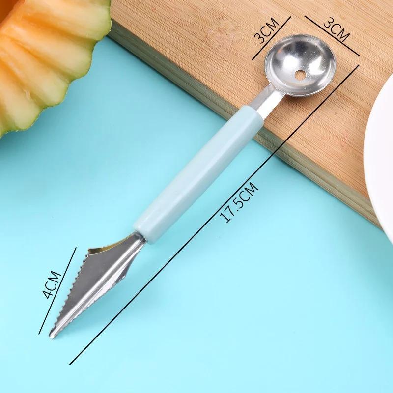 

DIY Melon Scoops Ballers Multi Function Fruit Carving Knife Watermelon Baller Scoop Fruit Useful Things For Kitchen Accessories