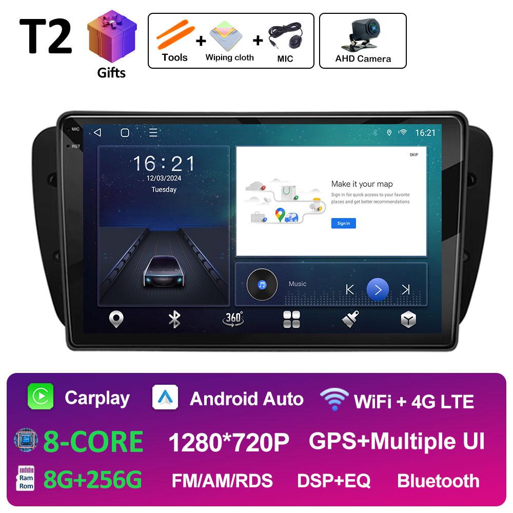 For Seat Ibiza MK4 6J 2008 2009 2010 2011 2012 - 2015 Navigation GPS Autoradio DSP Stereo Android OS QLED IPS Screen Accessories