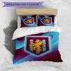 Set Lenzuola Stampato Aston Villa Football 3 Pezzi, Comodo Set Copripiumino per Camera da Letto Amico della Pelle