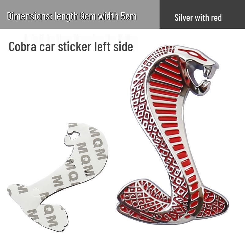 Cobra Snake Metal Grille Emblem for Ford Mustang