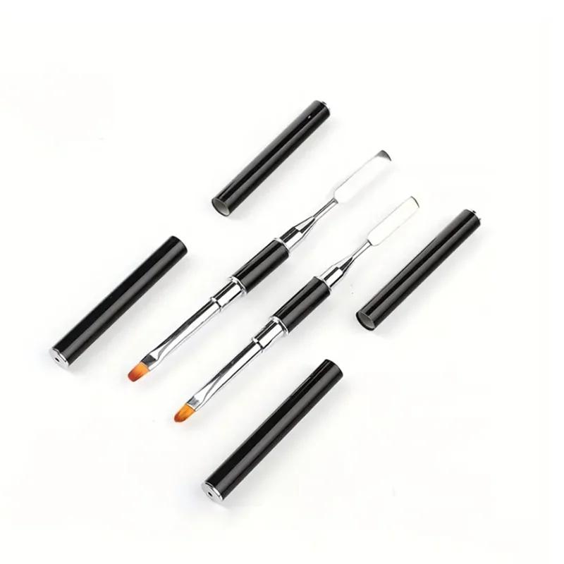 New Gel Brush & Picker 2 In 1 Design Nail Brush and Spatula Gel Nail Brush Tool for Acrylic Nails Extension Gel;'\[p