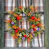 Artificial Summer Wreath Spring Wreath for Front Door Farmhouse Garden Wedding Party Indoor and Outdoor Decorations